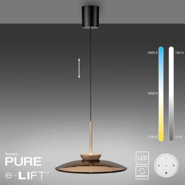 Neuhaus PURE® LED Pendelleuchte PURE E-Moon bronce, höhenverstellbar
