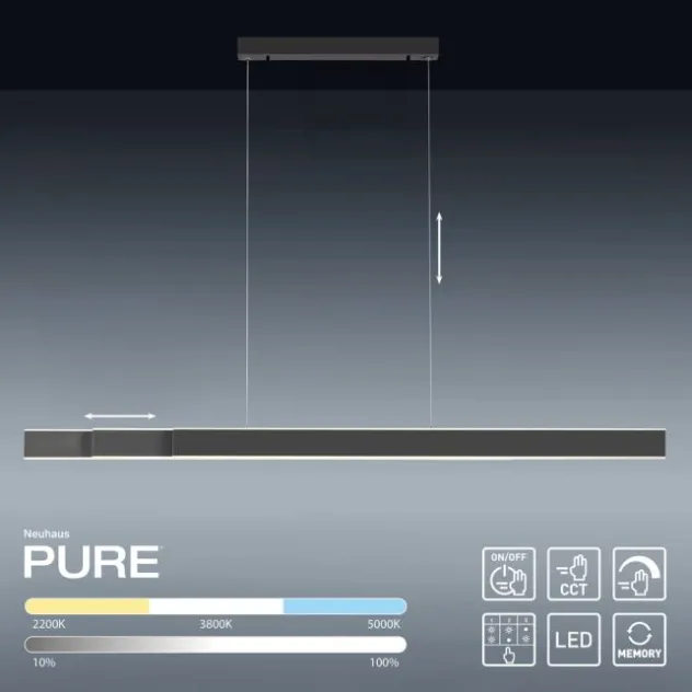 Neuhaus PURE® LED Pendelleuchte PURE Lume, graphite
