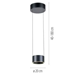 Neuhaus PURE® LED Pendelleuchte PURE Clipse, platin (grau), Fernbedienung, Comfort Lift