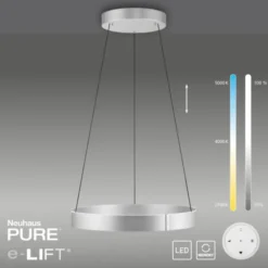 Neuhaus PURE® LED Pendelleuchte PURE E-Clipse stone (alu)