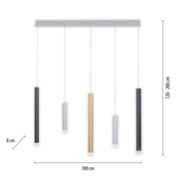 Neuhaus PURE® LED-Pendelleuchte PURE Gemin, Aluminium gebürstet, höhenverstellbar