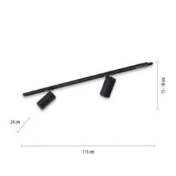 Neuhaus PURE® LED Schienenleuchte PURE Technik, schwarz, dimmbar, erweiterbar, drehbar