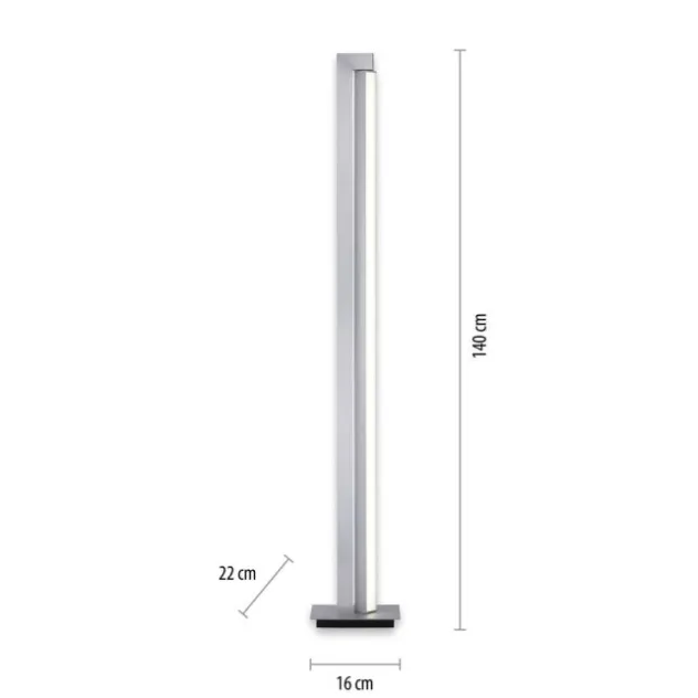 Neuhaus PURE® LED Stehleuchte PURE Lines Floor, diamond (alu) dimmbar