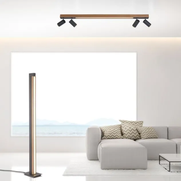 Neuhaus PURE® LED Stehleuchte PURE-LINES Floor oak/ graphite