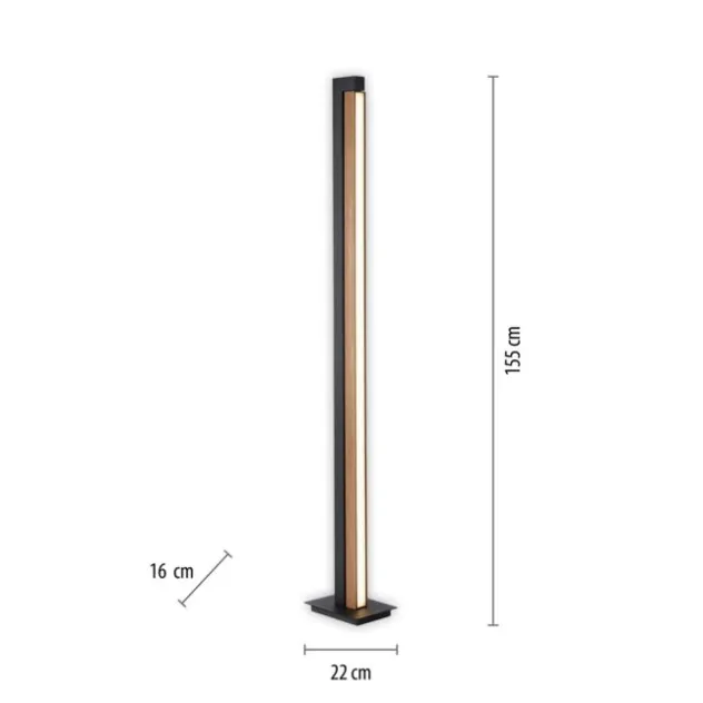 Neuhaus PURE® LED Stehleuchte PURE-LINES Floor oak/ graphite