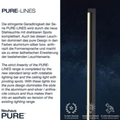 Neuhaus PURE® LED Stehleuchte PURE Lines Floor, graphite