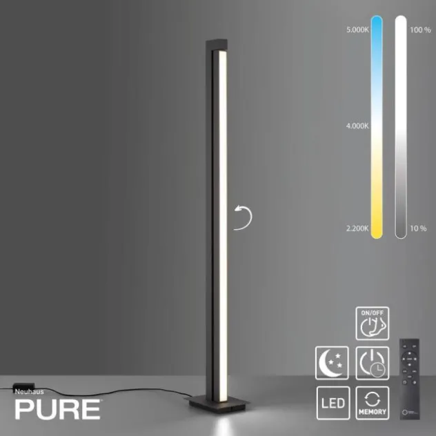 Neuhaus PURE® LED Stehleuchte PURE Lines Floor, graphite
