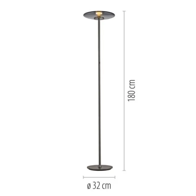 Neuhaus PURE® LED Stehleuchte PURE Vitrum platin (grau)