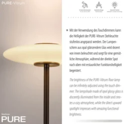 Neuhaus PURE® LED Stehleuchte PURE Vitrum, dark-metal brown