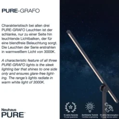 Neuhaus PURE® LED Stehleuchte PURE Grafo, black pearl
