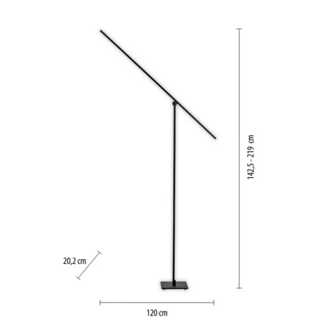 Neuhaus PURE® LED Stehleuchte PURE Grafo, black pearl