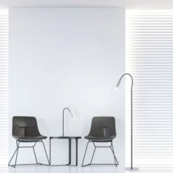 Neuhaus PURE® LED Stehleuchte PURE Gemin, aluminium gebürstet, Schnurschalter