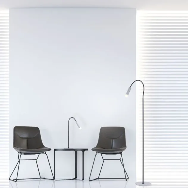 Neuhaus PURE® LED Stehleuchte PURE Gemin, aluminium gebürstet, Schnurschalter