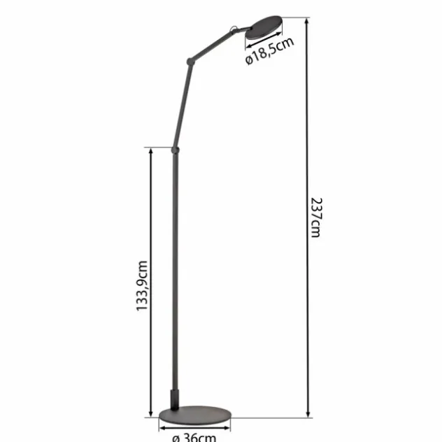 Neuhaus PURE® LED Stehleuchte PURE Luxon, black pearl