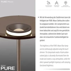 Neuhaus PURE® LED Stehleuchte Pure Moon bronce Touchdimmer