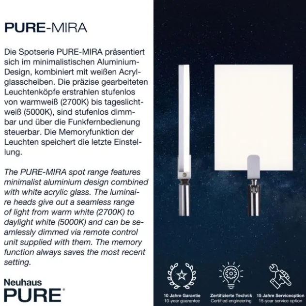 Neuhaus PURE® LED Tischleuchte PURE Mira aluminium