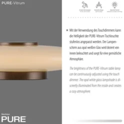 Neuhaus PURE® LED Tischleuchte PURE Vitrum, dark-metal-brown