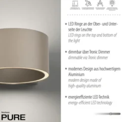 Neuhaus PURE® LED Wandleuchte PURE Clipse bronce Tronicdimmer