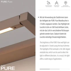 Neuhaus PURE® LED Wandleuchte PURE Puro bronce Touchdimmer drehbar