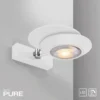 Neuhaus PURE® LED Wandleuchte PURE Oculis, snow, dimmbar, dreh+schwenkbar