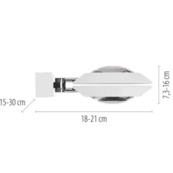 Neuhaus PURE® LED Wandleuchte PURE Oculis, snow, dimmbar, dreh+schwenkbar
