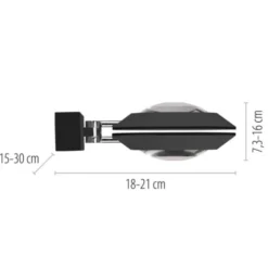 Neuhaus PURE® LED Wandleuchte PURE Oculis, black pearl, dimmbar, dreh+schwenkbar