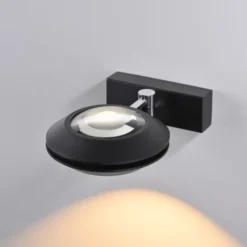 Neuhaus PURE® LED Wandleuchte PURE Oculis, black pearl, dimmbar, dreh+schwenkbar