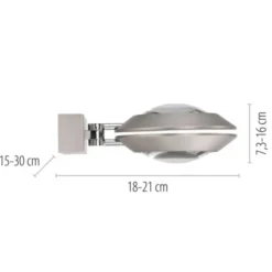 Neuhaus PURE® LED Wandleuchte PURE Oculis, diamond, dimmbar, dreh+schwenkbar