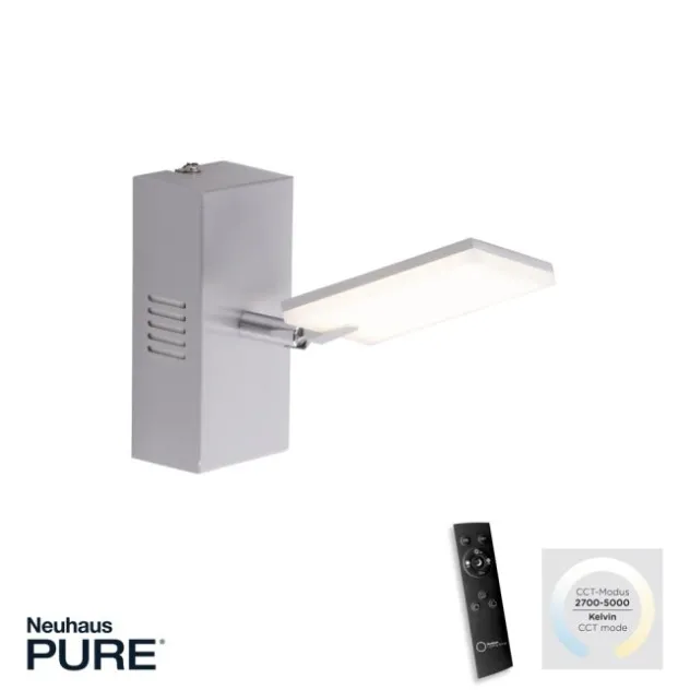 Neuhaus PURE® LED Wandleuchte PURE Mira, diamond (alu), drehbar,dimmbar