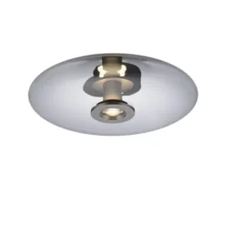 Neuhaus PURE® LED Wand- und Deckenleuchte PURE Vitrum, platin (grau), Rauchglas