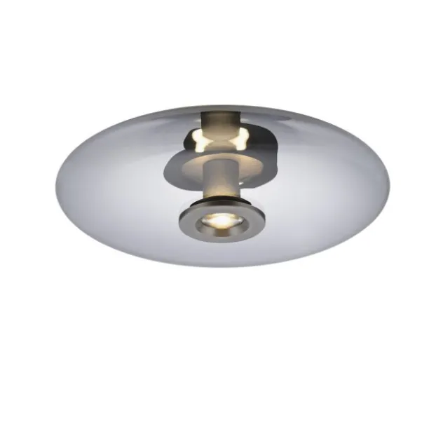 Neuhaus PURE® LED Wand- und Deckenleuchte PURE Vitrum, platin (grau), Rauchglas