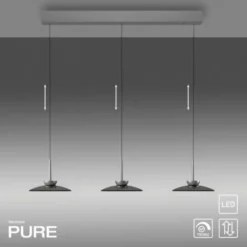 Neuhaus PURE® Pendelleuchte PURE Moon platin (grau) höhenverstellbar 3-flammig