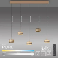 Neuhaus PURE® Pendelleuchte PURE Falling Rings,bronce/dark chrome