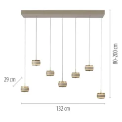 Neuhaus PURE® Pendelleuchte PURE Falling Rings,bronce/ dark chrome