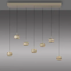 Neuhaus PURE® Pendelleuchte PURE Falling Rings,bronce/ dark chrome