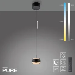 Neuhaus PURE® Pendelleuchte PURE Falling Rings, black pearl / diamond