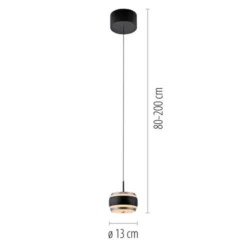 Neuhaus PURE® Pendelleuchte PURE Falling Rings, black pearl / diamond