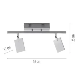 Neuhaus PURE® PURE Mira Deckenleuchte, diamond (alu), 2-flammig, dimmbar, CCT