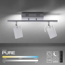 Neuhaus PURE® PURE Mira Deckenleuchte, diamond (alu), 2-flammig, dimmbar, CCT