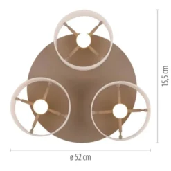 Paul Neuhaus LED Deckenleuchte MARIKA, sand, 3 flammig