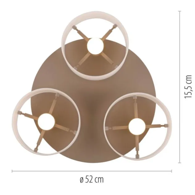 Paul Neuhaus LED Deckenleuchte MARIKA, sand, 3 flammig