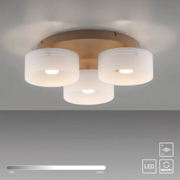 Paul Neuhaus LED Deckenleuchte MARIKA, sand, 3 flammig