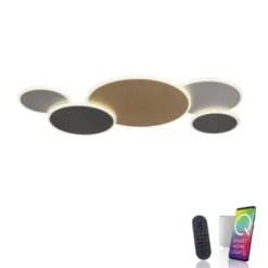 Paul Neuhaus LED Deckenleuchte Q-PIATO mehrfarbig 5 flammig rund Smart Home