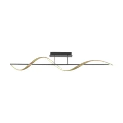 Paul Neuhaus LED Deckenleuchte Q-SWING anthrazit mit messing matt Smarthome