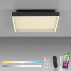 Paul Neuhaus LED Deckenleuchte Q-MAGONG schwarz Smarthome App dimmbar