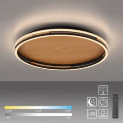 Paul Neuhaus LED Deckenleuchte SVEJA, Holz-natur