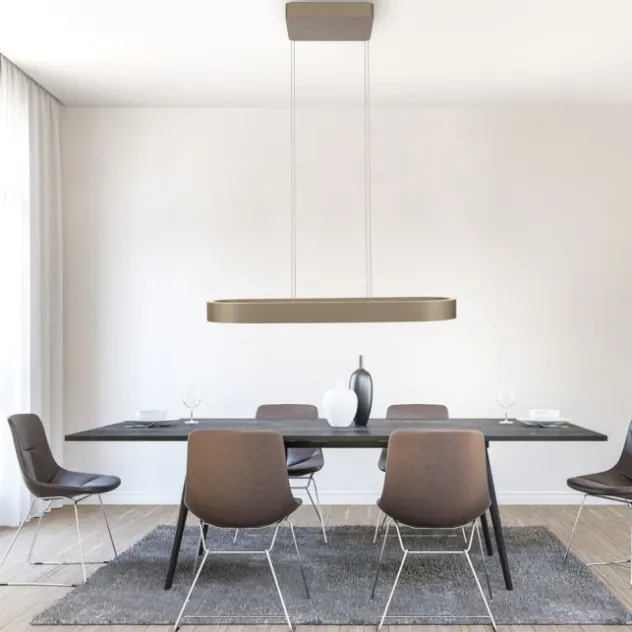 Paul Neuhaus LED Pendelleuchte Q-STRETTO, bronce