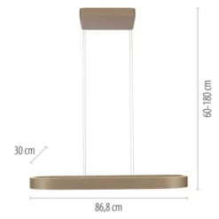 Paul Neuhaus LED Pendelleuchte Q-STRETTO, bronce