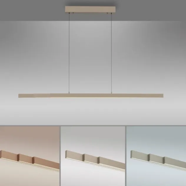 Paul Neuhaus LED Pendelleuchte ADRIANA, Comfort Lift, bronce