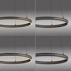 Paul Neuhaus LED Pendelleuchte, Ringleuchte SVEJA, Holz-natur